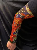 Giyilebilir Kol Dövmesi Çorap Dövme 3D Baskılı Kol Bacak Dövme 2 Adet Model 4 thumbnail 1