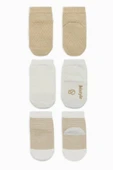 NessiWorld Puanlı Kaymaz Penye Soket Çorap 3'Lü BS10108 Bej - 2