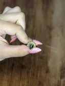 Doğal Taş Labradorit Doğal Taşlı Antik Model Kadın Ayarlanabillir Yüzük euy82lbt thumbnail 3