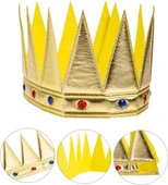 AltınRenkEvaYumuşakKralKraliyetTacıYetişkinÇocukUyumlu55cm - 2