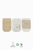 NessiWorld Puanlı Kaymaz Penye Soket Çorap 3'Lü BS10108 Bej - 1