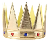 AltınRenkEvaYumuşakKralKraliyetTacıYetişkinÇocukUyumlu55cm - 5