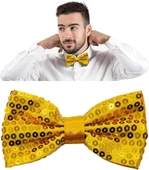 Gece Işıltısı Altın Payetli Pullu Papyon 7x2 cm - 3