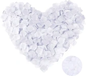 Beyaz Renk Gül Yaprağı Şekilli Konfeti 1 Paket 100 Adet - 2