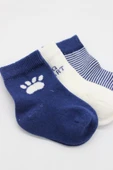 NessiWorld 3'Lü Penye Soket Çorap BS10110 İndigo thumbnail 4