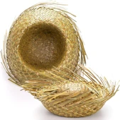 Tropikal Parti Naturel Hasır Hawaii Şapkası 13x36 cm thumbnail 4