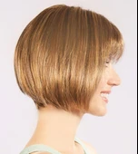 Açık Kahverengi Küt Parti Peruk Küt Saç - 3