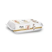 Pure Baby Organic Pamuk Islak Havlu Mendil 90 Yaprak - 1