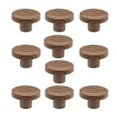 Tek Vidalı (10 Adet) İç Bükey Plastik Düğme Kulp Kayın Bej Renk Mobilya Dolap Çekmece Kulpu Kulbu thumbnail 1