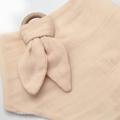 Ahşap Diş Kaşıyıcılı Bürümcük Müslin Önlük 736 Somon - 2