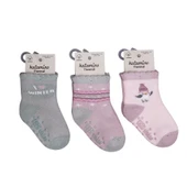 NessiWorld Zerin Abs'li Kız Bebek Havlu Soket Çorap K45908 Asorti - 1