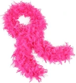 Fuşya Renk Kabarık Kalın Otriş Boa Tüy 6 cm Genişlik 180-200 cm Uzunluk thumbnail 2