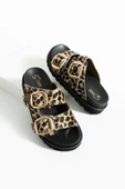 Stato Tekstil-Nappa Hafif Comfort Leopar Kadın Terlik 25Y-1485 thumbnail 4
