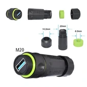 Powermaster Pm-24598 Dişi - Dişi Ip68 Su Geçirmez 3.0 Usb-a Konnektör thumbnail 2