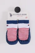 U.S. Polo Assn Çarık Çorap USB2600 Beyaz-Lacivert thumbnail 1