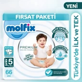 Molfix Premium Bebek Bezi Ultra Fırsat Paketi 5 Beden 11-18 Kg 66 Adet - 1