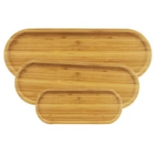 3'lü Oval Sunum Tabağı Seti - 1