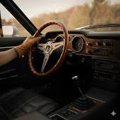 Premium Direksiyon ahşap-siyah Klasik ve sportif estetik görünüm thumbnail 4