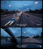 4-Kameralı DVR Geri Görüşlü Açısı değiştirilebilir Premium Araç Kamerası, 64GB, Wi-Fi destekli thumbnail 3