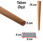 Masa Ayağı Kahverengi Doğal Ahşap Bağlantı Aparatlı Mobilya Koltuk Kanepe Sehpa Ayakları Bohem 75 cm thumbnail 4