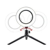 BUFFER® 8inç 20cm Youtube Instagram Tiktok Selfie Stüdyo Video Fotoğraf Ring Light Tripod Led Halk - 4
