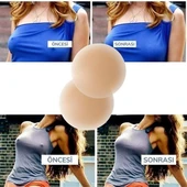 BUFFER® Silikon Göğüs Ucu Kapatıcı Gizleyici Bant Aparat  Nipple Pad - 2