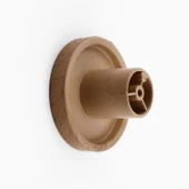 Tek Vidalı Bohem İç Bükey Plastik Düğme Kulp Kubik Doğal Meşe Renk Mobilya Dolap Çekmece Kulpu Kulbu thumbnail 7