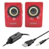 BUFFER® N62 1+1 Multimedia USB ve Jacklı Mini Hoparlör Yüksek Stereo Ses Sistemi - 1
