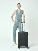 Benetton Trolley Valiz Siyah Orta Boy 14BNT8010-02-SY thumbnail 3