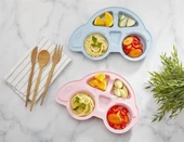 BUFFER® Bebekler İçin Araba Şeklinde Sevimli Mama Tabağı Çocuk Tabldot - 8