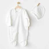 Andywawa AC25732 Organik Premature Line Tulum Takım Ekru - 1