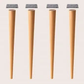 Masa Ayağı 4 ADET Kahverengi Doğal Ahşap Bağlantı Aparatlı Mobilya Kanepe Sehpa Ayakları Bohem 75 cm thumbnail 1