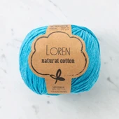 Loren Natural Cotton Turkuaz El Örgü İpi - R091 - 33923 thumbnail 1