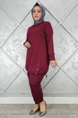 KADIN DÜĞME BAĞCIK DETAYLI TESETTÜR TAKIM thumbnail 1