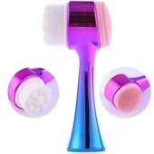 BUFFER® Çift İşlevli Renkli Cilt Yüz Temizleme Fırçası Peeling Masaj Etkili Gözenek Temizleyici Alet - 7