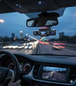 4-Kameralı DVR Geri Görüşlü Açısı değiştirilebilir Premium Araç Kamerası, 64GB, Wi-Fi destekli thumbnail 2