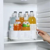 BUFFER® 360 Derece Dönebilen Mekanizmalı Yuvarlak Tepsi Formlu Sunum ve Servis Organizer Tablası - 5