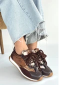 Ranu Kahverengi Cilt Paraşüt Detaylı Bağcıklı Spor Ayakkabı thumbnail 3