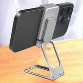 BUFFER® 360 derece Dönen Tüm Telefon Tipleri İle Uyumlu Metal Telefon Standı Braket - 3