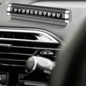 BUFFER® Alüminyum Kasa Siyah Renk Çevirmeli Araç Içi Telefon Numaratörü Park Oto Numaratörü - 5