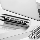 BUFFER® Alüminyum Kasa Siyah Renk Çevirmeli Araç Içi Telefon Numaratörü Park Oto Numaratörü - 2