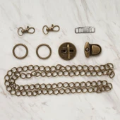 Loren Çanta Aksesuar Seti bronz - 1