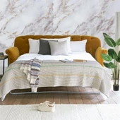 BUFFER® Mermer Desenli Masa Tezgah Mutfak Su Geçirmez Yapışkanlı Folyo Sticker Sarı 5x0,6m - 2