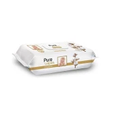 Pure Baby Organic Pamuk Islak Havlu Mendil 90 Yaprak - 1