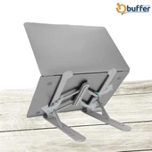 BUFFER® Ayarlanabilir Plastik Dizüstü Destek Tabanı Katlanabilir Taşınabilir Laptop Sehpası Yükselti - 6