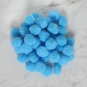 LOREN CRAFTS 2 CM 100 ADET MAVİ PONPON thumbnail 2