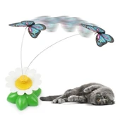 BUFFER® Hareketli Dönen Kelebek - Kedi Oyuncağı ( Pille Çalışır) - 1