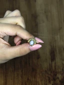 Doğal Taş Aytaşı Doğal Taşlı Antik Model Kadın Ayarlanabillir Yüzük euy82ay thumbnail 3