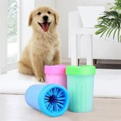 BUFFER® Silikon Jel Fırçalı Kedi Köpek Pati Ayak Yıkama Temizleme Kovası (Küçük) - 1