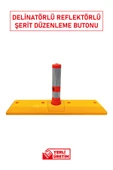 Evelux 12218 UB R Delinatörlü Şerit Düzenleme Butonu 45 cm | Reflektörlü ve Esnek Trafik Butonu ​ thumbnail 2